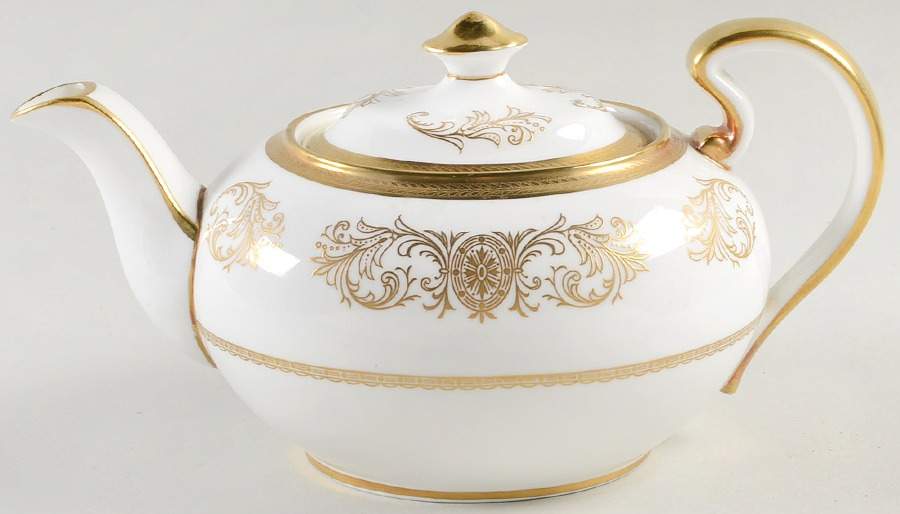 Imperial Gold Teapot & Lid by John  Aynsley & Sons-1