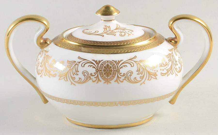 Imperial Gold Sugar Bowl & Lid by John  Aynsley & Sons-1