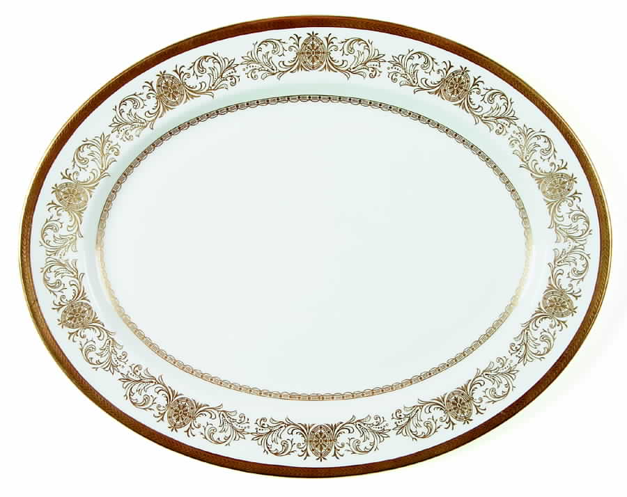 Imperial Gold 15" Oval Serving Platter by John  Aynsley & Sons-1