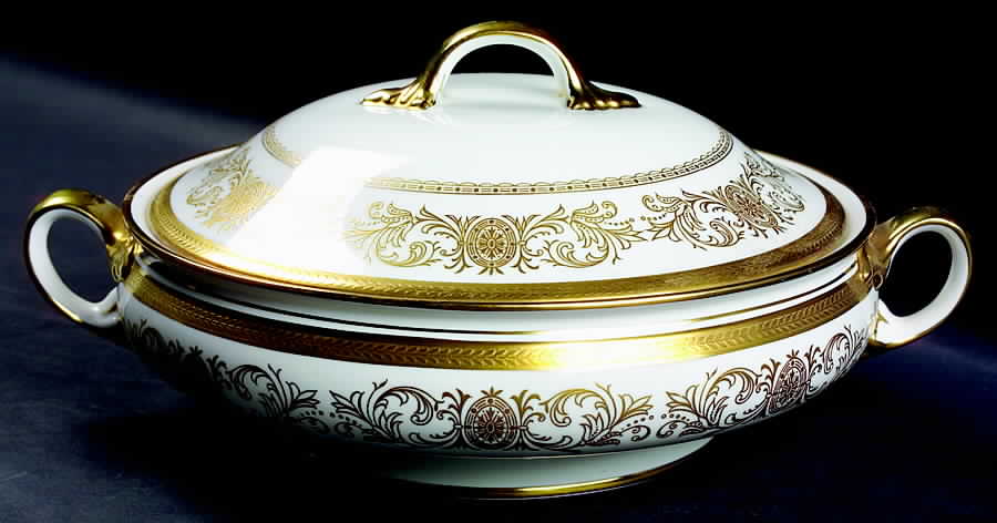 Imperial Gold Round Covered Vegetable by John  Aynsley & Sons-1
