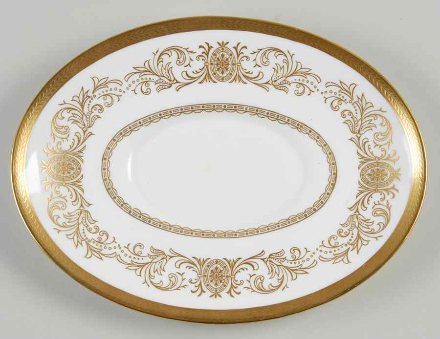 Imperial Gold Underplate for Gravy Boat by John  Aynsley & Sons-1