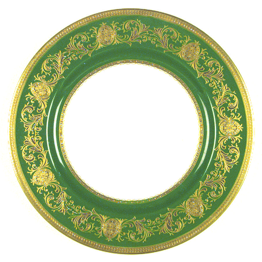 Imperial Laurel Green Dinner Plate by John  Aynsley & Sons-1