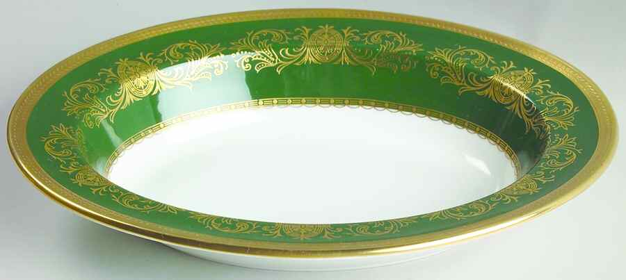 Imperial Laurel Green 10" Oval Vegetable Bowl by John  Aynsley & Sons-1