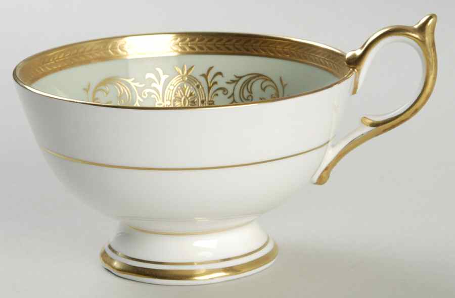 Imperial Nile Green Footed Cup by John  Aynsley & Sons-1