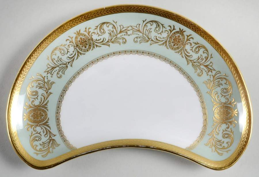 Imperial Nile Green Crescent Salad Plate by John  Aynsley & Sons-1
