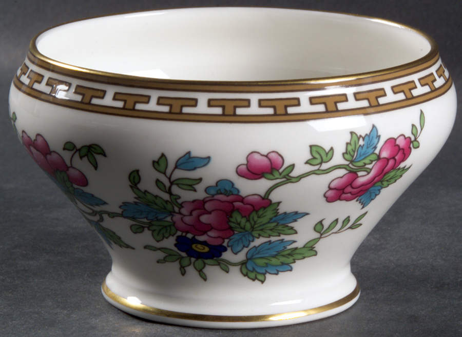 Indian Tree (Gold Trim, Gold Key, Smooth) Mini Open Sugar Bowl by John  Aynsley & Sons-1