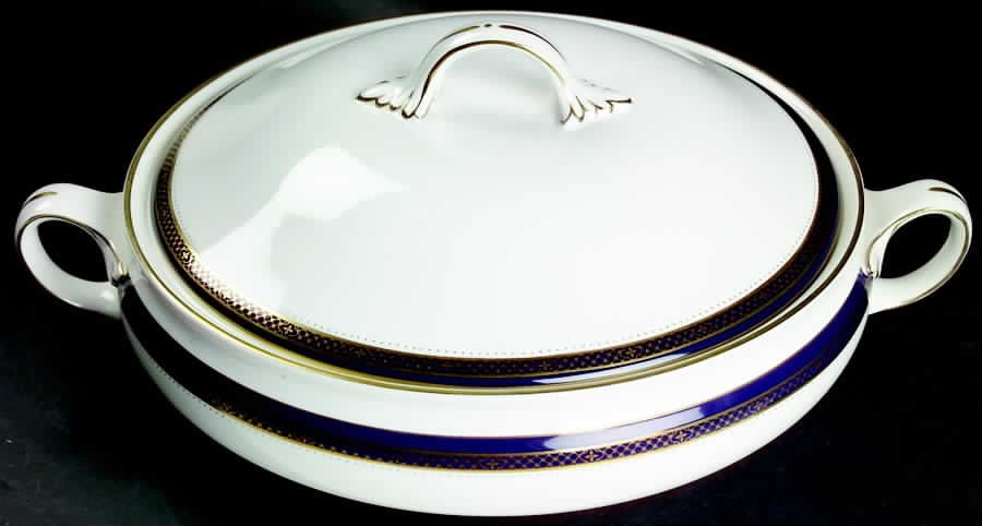 Jubilee Cobalt Blue Round Covered Vegetable by John  Aynsley & Sons-1