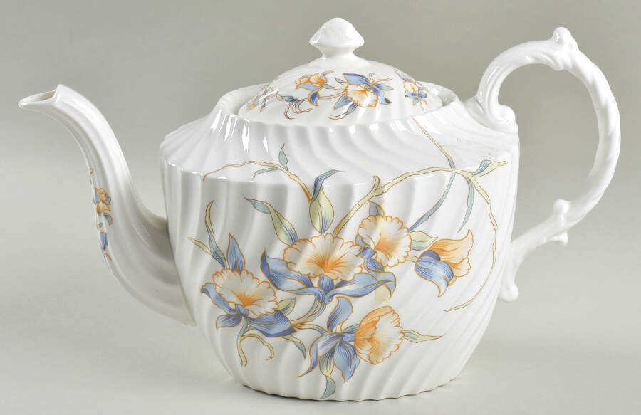 Just Orchids Teapot & Lid by John  Aynsley & Sons-1