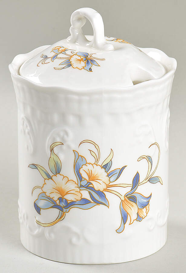 Just Orchids Jam/Jelly & Lid by John  Aynsley & Sons-1