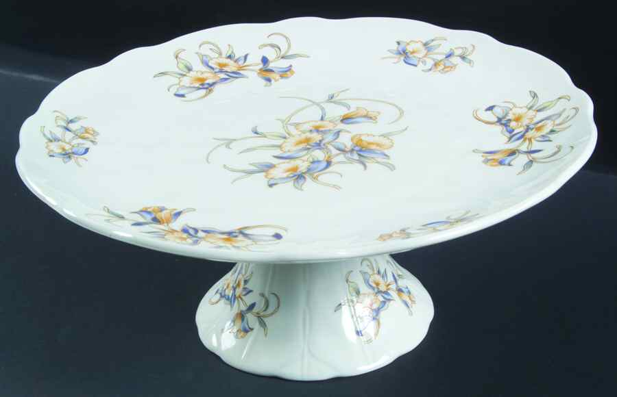 Just Orchids 10" Diameter Pedestal Cake Stand by John  Aynsley & Sons-1