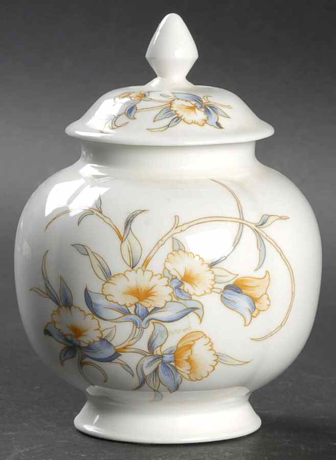 Just Orchids Large Spice Jar & Lid by John  Aynsley & Sons-1
