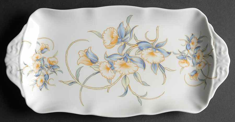Just Orchids Large Sandwich Tray by John  Aynsley & Sons-1