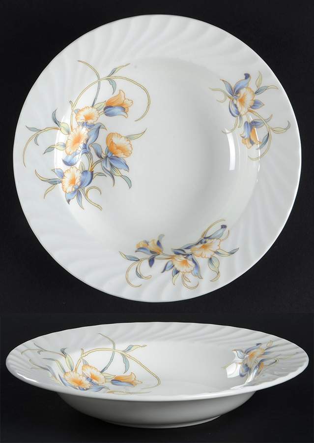 Just Orchids Rim Soup Bowl by John  Aynsley & Sons-1