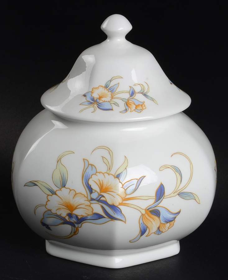 Just Orchids Candy Jar & Lid by John  Aynsley & Sons-1