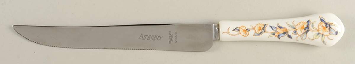 Just Orchids Cake Knife/Server with Stainless Blade by John  Aynsley & Sons-1