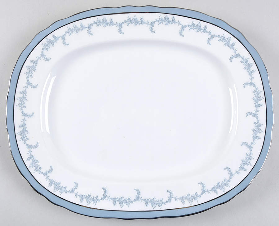 Kenmore (Scalloped) 13" Oval Serving Platter by John  Aynsley & Sons-1
