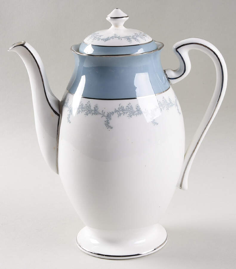 Kenmore (Scalloped) Coffee Pot & Lid by John  Aynsley & Sons-1
