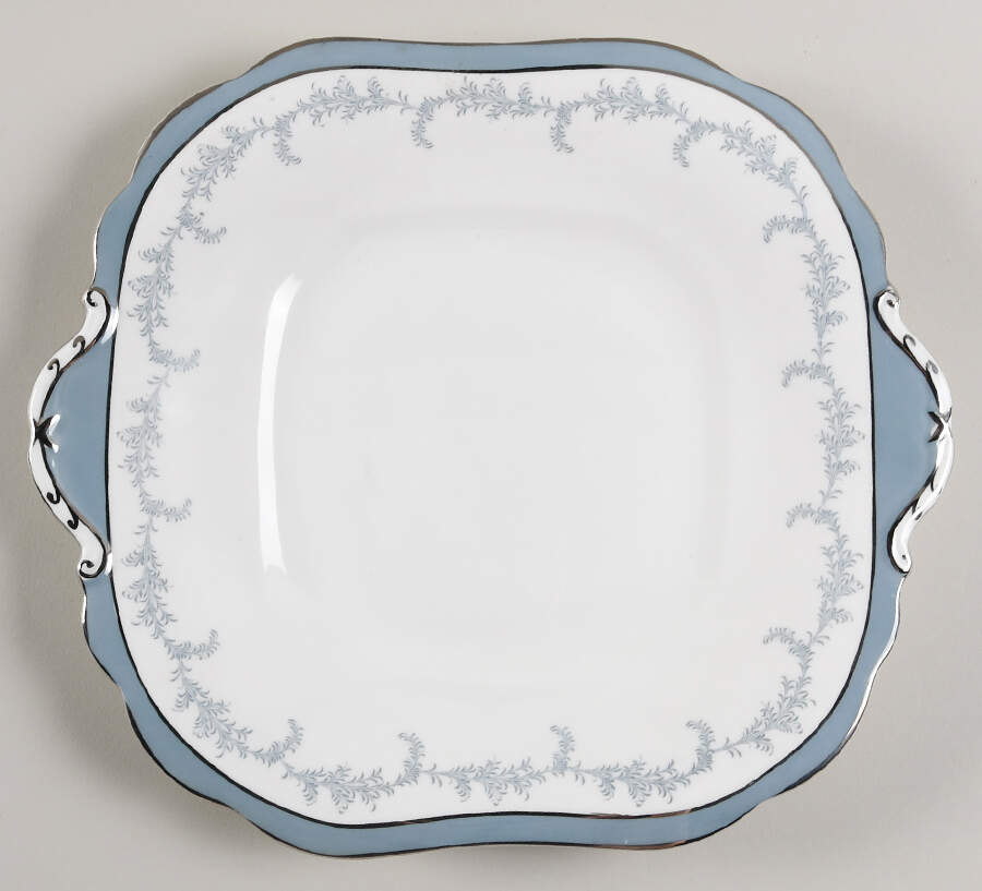 Kenmore (Scalloped) Square Handled Cake Plate by John  Aynsley & Sons-1
