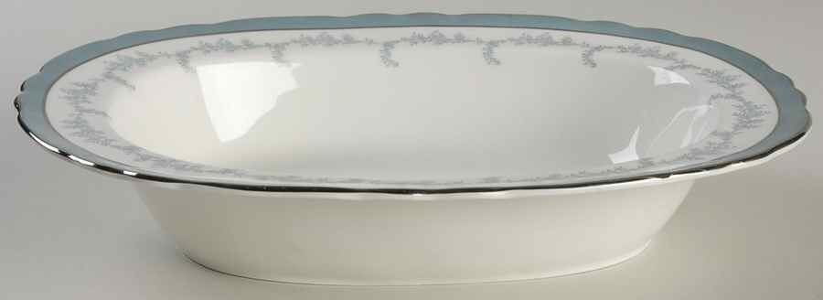 Kenmore (Scalloped) 10" Oval Vegetable Bowl by John  Aynsley & Sons-1