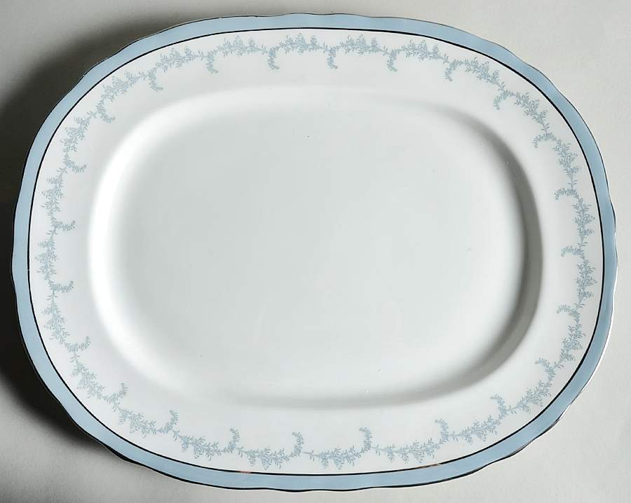 Kenmore (Scalloped) 15" Oval Serving Platter by John  Aynsley & Sons-1