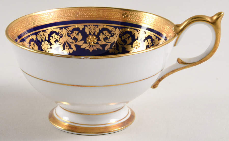 Kenilworth Cobalt Blue (Scalloped) Footed Cup by John  Aynsley & Sons-1
