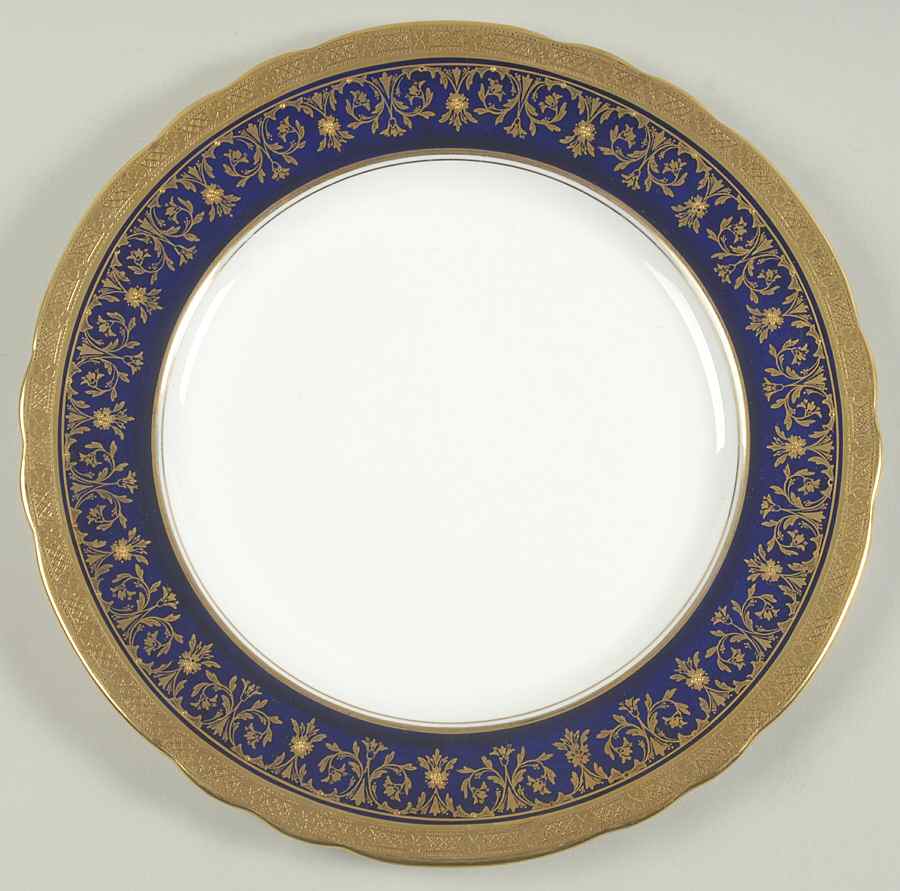 Kenilworth Cobalt Blue (Scalloped) Dinner Plate by John  Aynsley & Sons-1