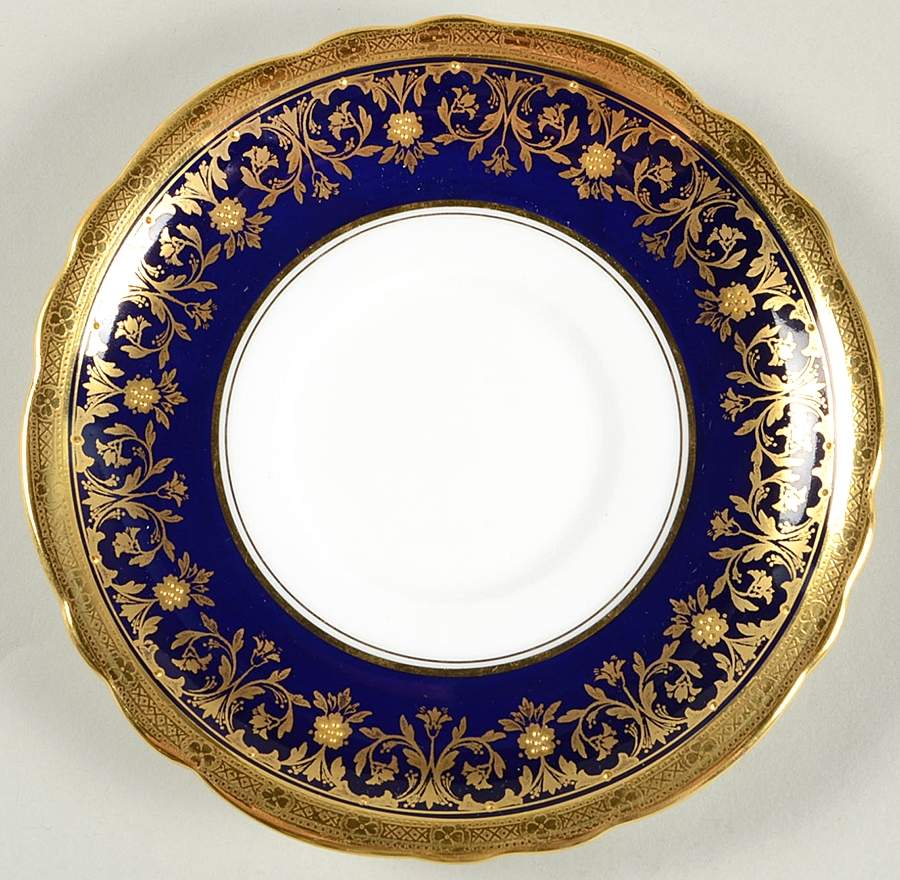 Kenilworth Cobalt Blue (Scalloped) Saucer for Cream Soup Bowl by John  Aynsley & Sons-1