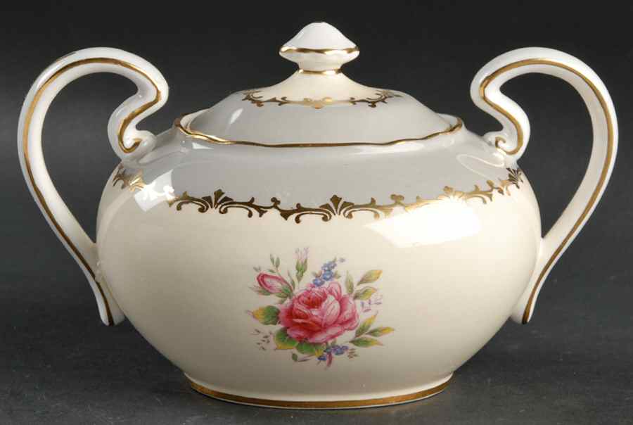 Lancaster Gray Sugar Bowl & Lid by John  Aynsley & Sons-1