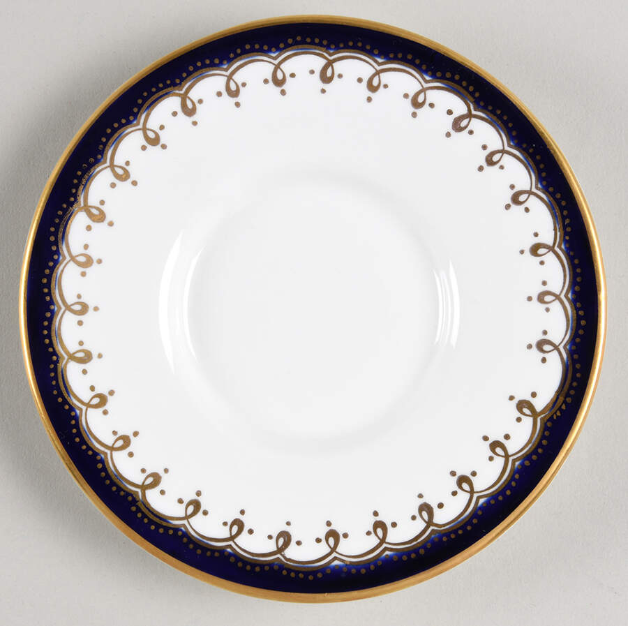 Laurette Cobalt Blue Saucer for Demitasse Cup by John  Aynsley & Sons-1