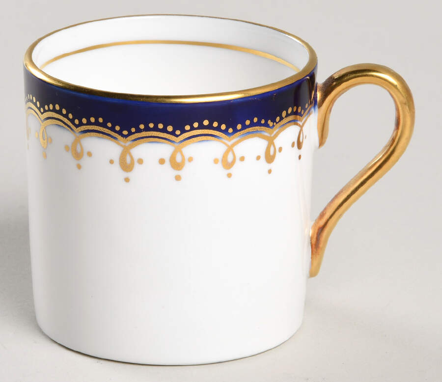 Laurette Cobalt Blue Flat Demitasse Cup by John  Aynsley & Sons-1