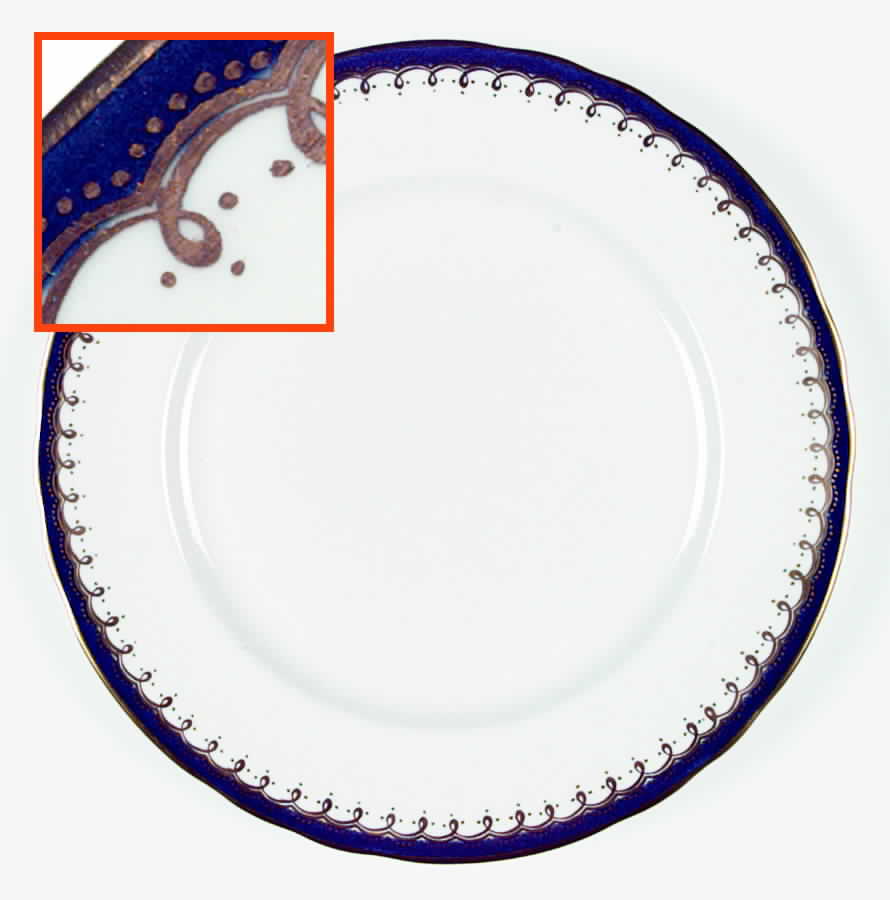 Laurette Cobalt Blue Dinner Plate by John  Aynsley & Sons-1