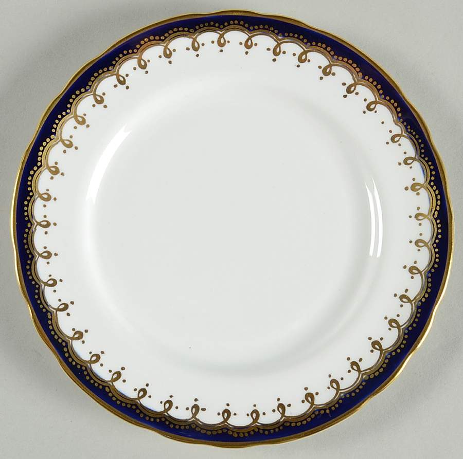 Laurette Cobalt Blue Bread & Butter Plate by John  Aynsley & Sons-1