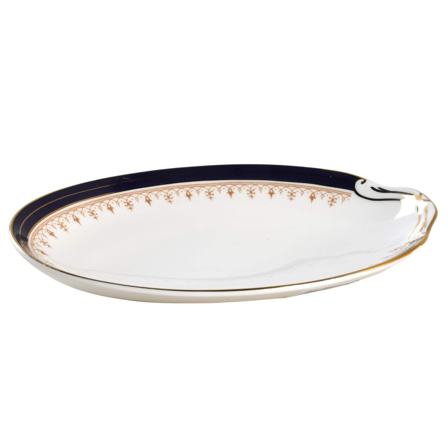 Leighton Cobalt (Smooth) Pickle Dish by John  Aynsley & Sons-1