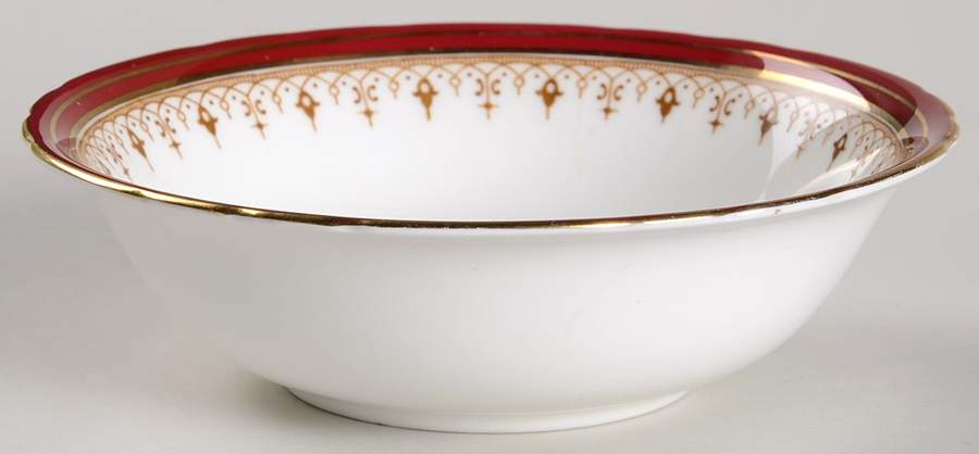 Durham Maroon (Scalloped, Not Encrusted) Fruit/Dessert (Sauce) Bowl by John  Aynsley & Sons-1