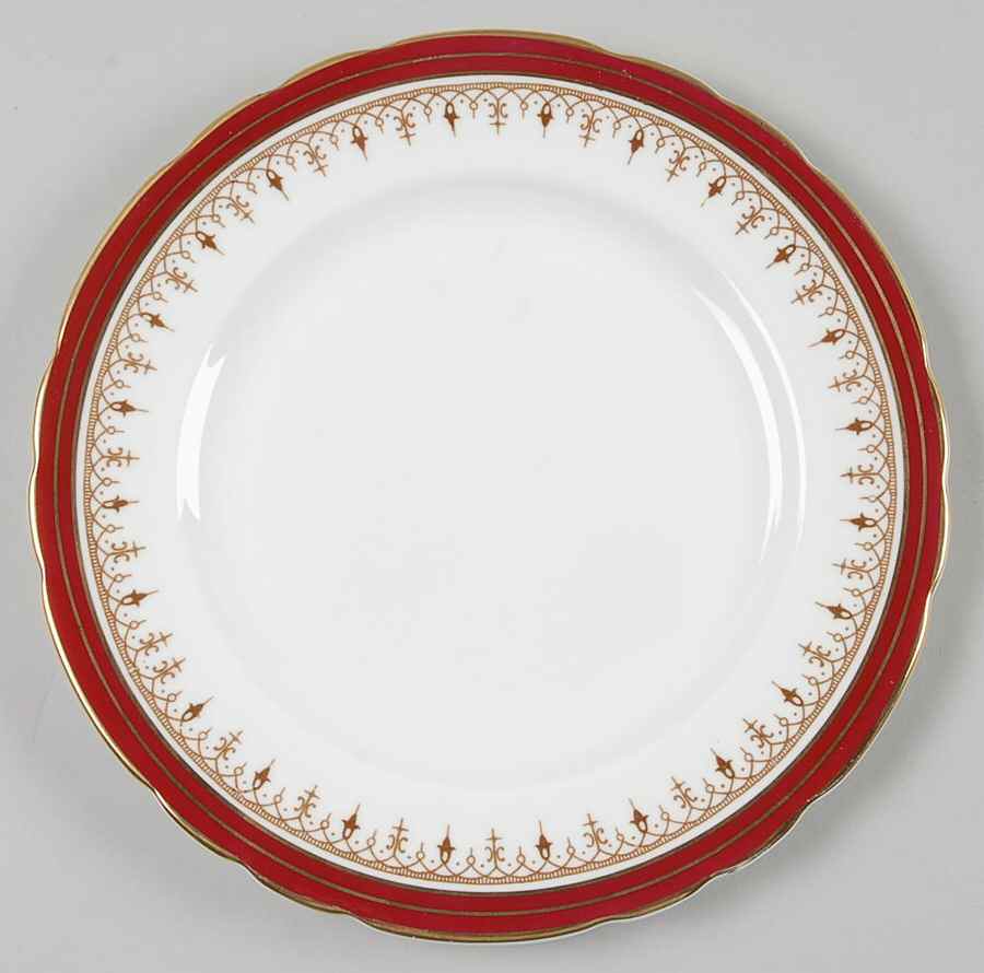Durham Maroon (Scalloped, Not Encrusted) Dessert/Pie Plate by John  Aynsley & Sons-1