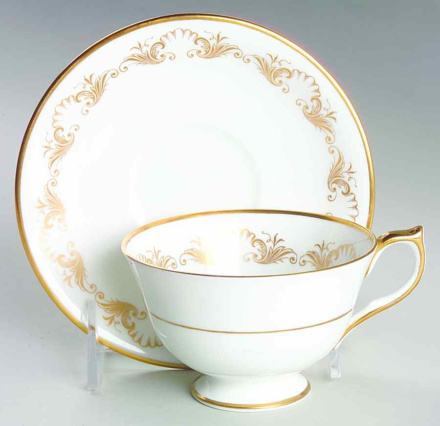 Louis XV (Smooth) Footed Cup & Saucer Set by John  Aynsley & Sons-1