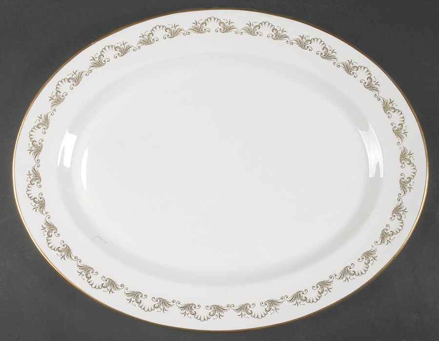 Louis XV (Smooth) 15" Oval Serving Platter by John  Aynsley & Sons-1