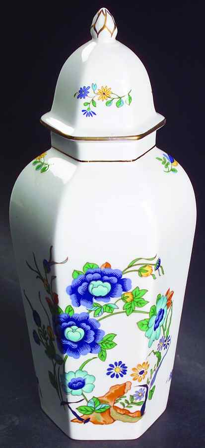 Marlina Large Hexagonal Ginger Jar & Lid by John  Aynsley & Sons-1