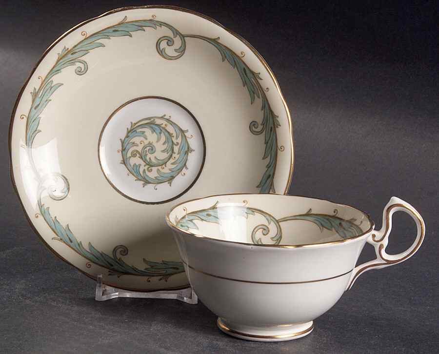 Marina Footed Cup & Saucer Set by John  Aynsley & Sons-1