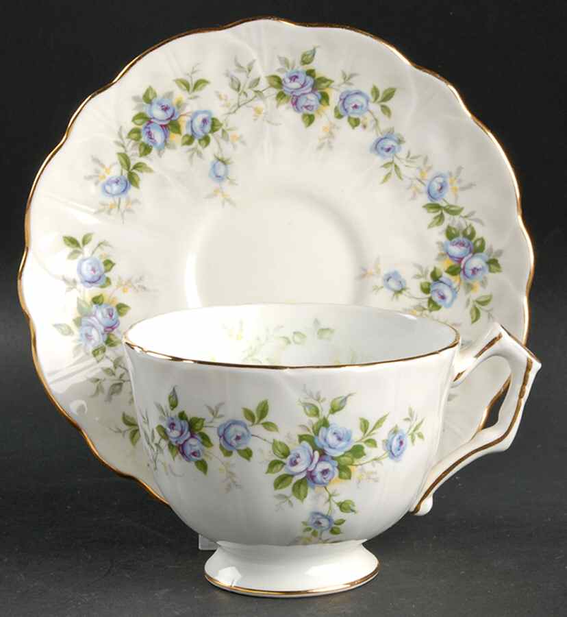 Marine Rose Oversized Cup & Saucer Set by John  Aynsley & Sons-1