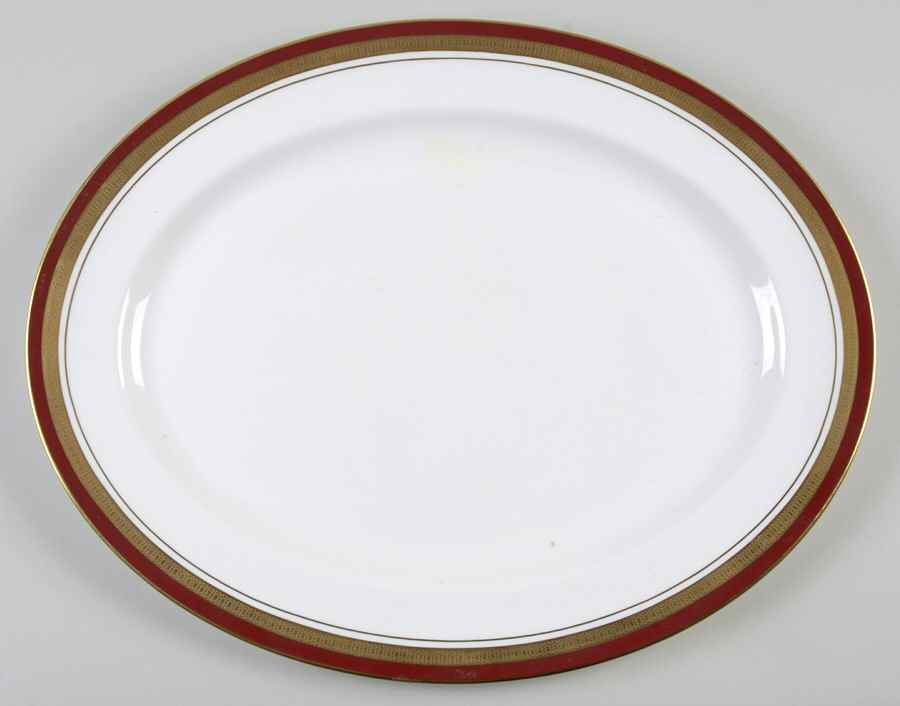 Marone Royale 16" Oval Serving Platter by John  Aynsley & Sons-1