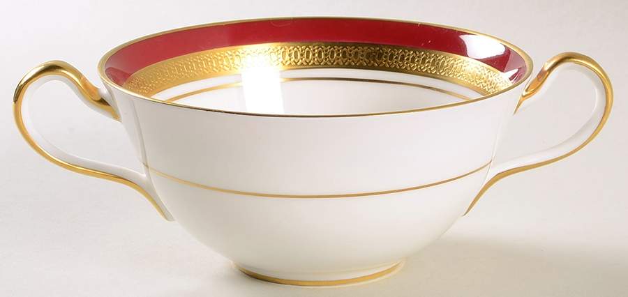 Marone Royale Flat Cream Soup Bowl by John  Aynsley & Sons-1