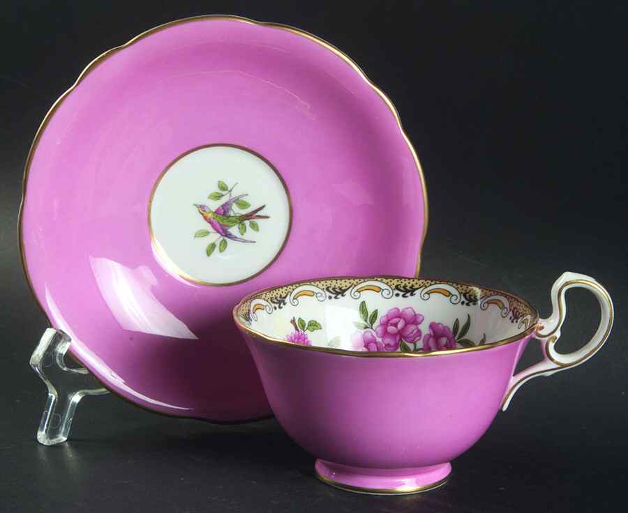 Mikado Footed Cup & Saucer Set by John  Aynsley & Sons-1