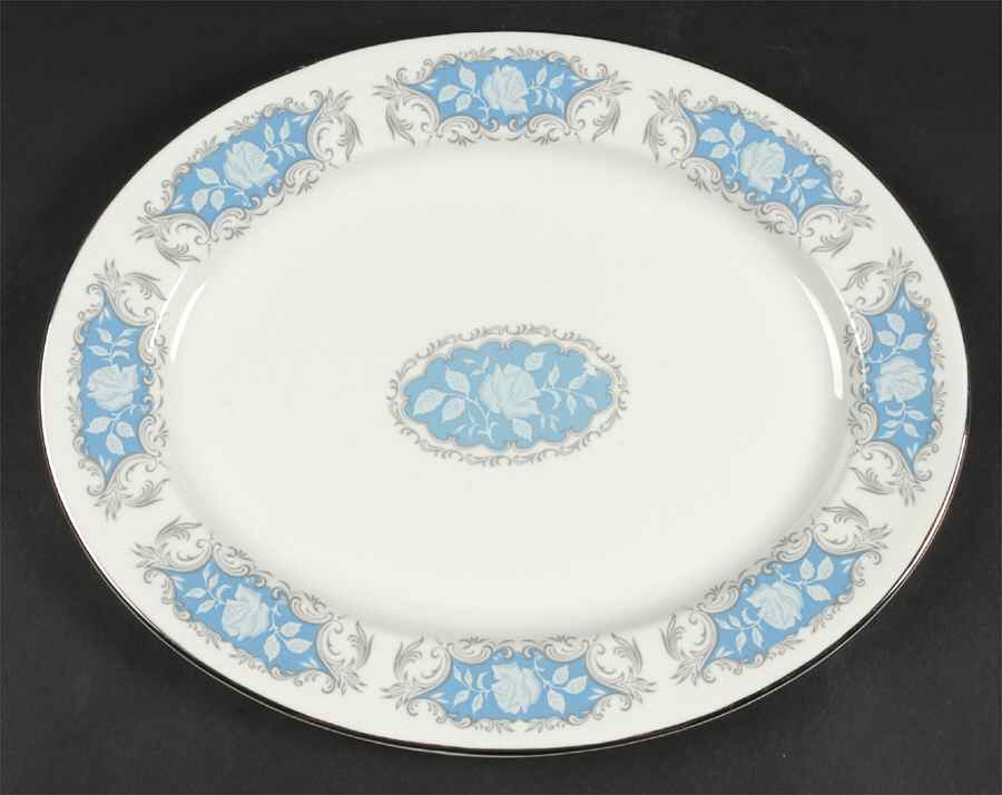 Moonlight Rose 13" Oval Serving Platter by John  Aynsley & Sons-1