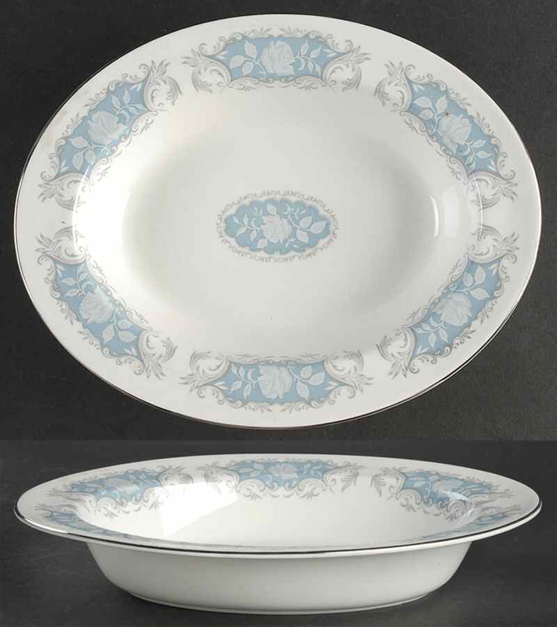 Moonlight Rose 10" Oval Vegetable Bowl by John  Aynsley & Sons-1