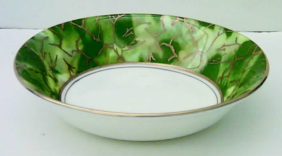 Onyx Green Fruit/Dessert (Sauce) Bowl by John  Aynsley & Sons-1