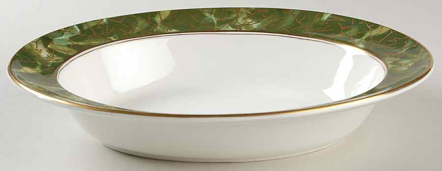 Onyx Green 10" Oval Vegetable Bowl by John  Aynsley & Sons-1