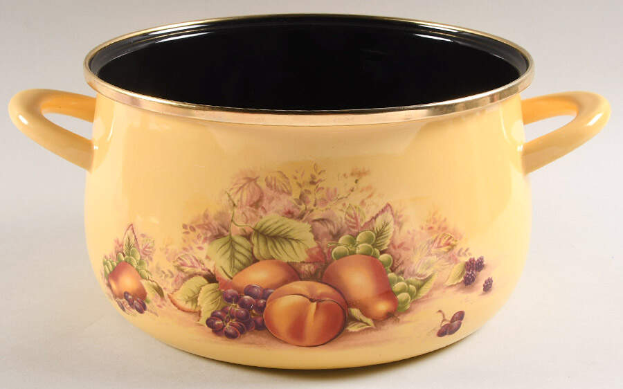 Orchard Gold 5 Quart Metal Covered Casserole, No Lid by John  Aynsley & Sons-1