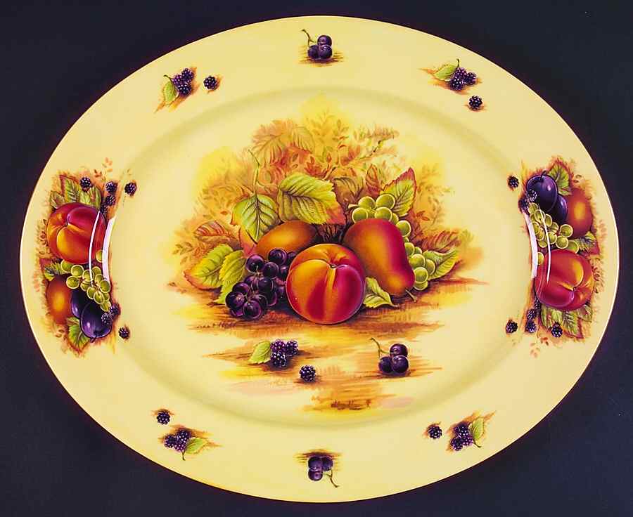 Orchard Gold 13" Oval Serving Platter by John  Aynsley & Sons-1