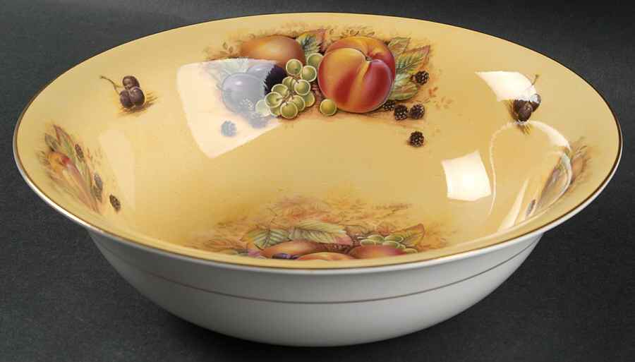 Orchard Gold 9" Round Vegetable Bowl by John  Aynsley & Sons-1